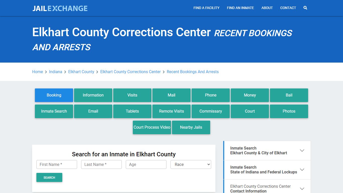 Elkhart County Corrections Center Recent Bookings And Arrests